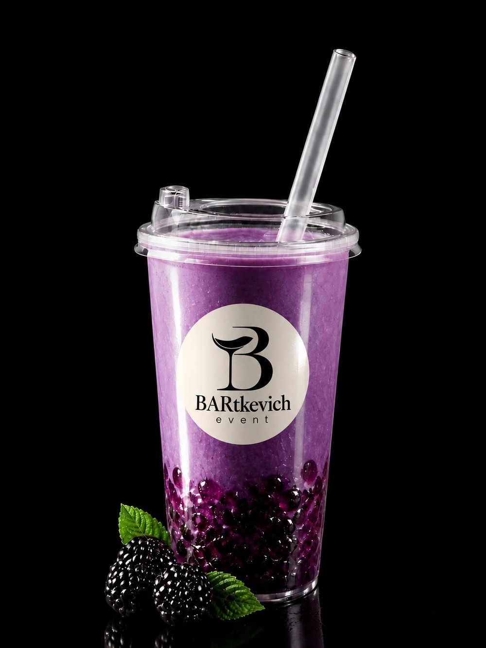 Blackberry bubble tea